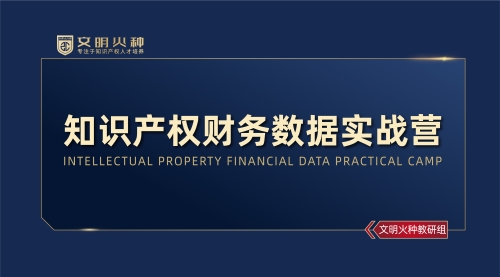 知识产权财务数据实战营